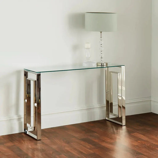 Milano Silver Plated Console Table - Oakavia