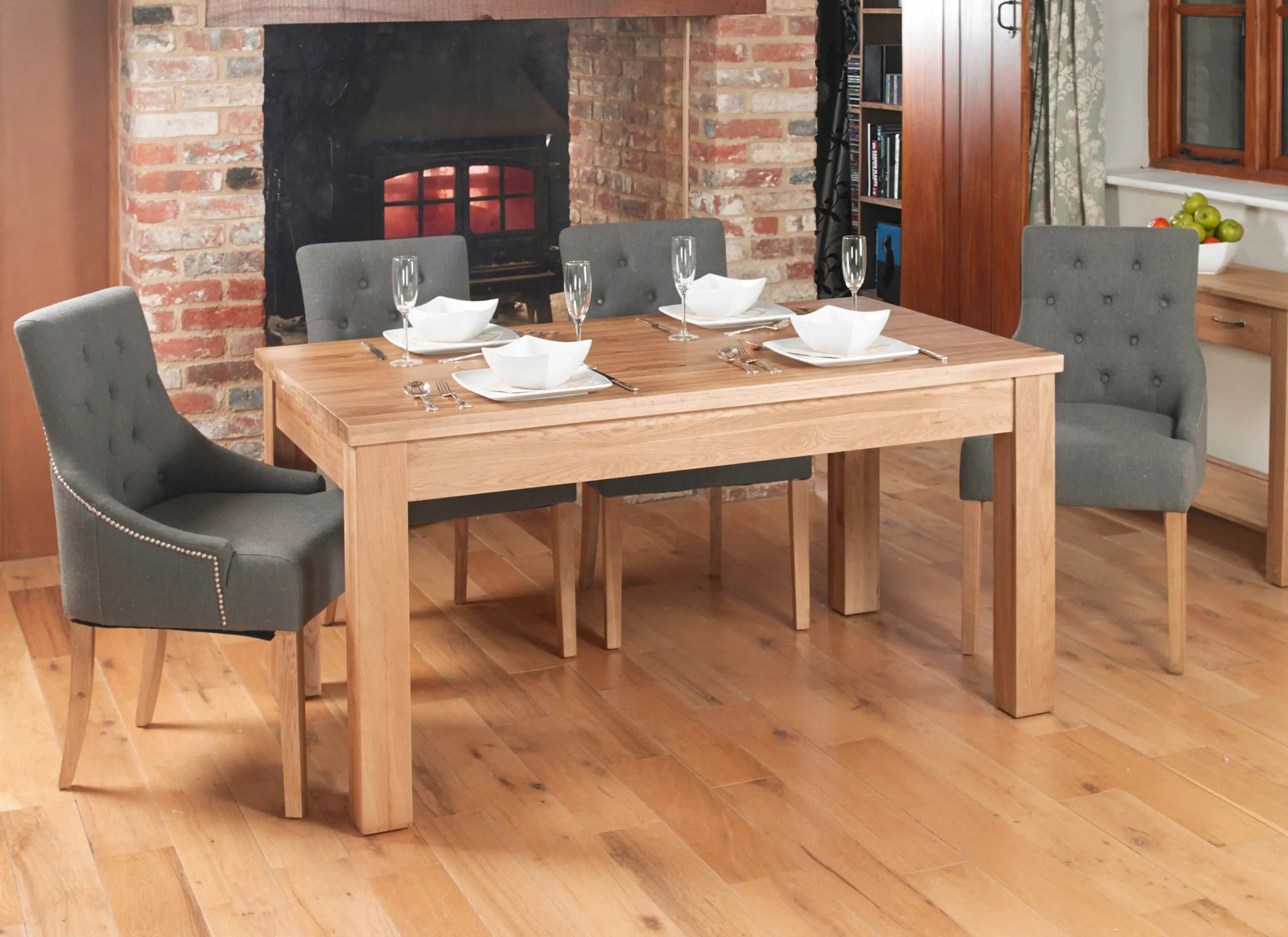 Wood Furniture UK - Shop Mobel Hidden Extending Oak Dining Table (Seats 4-8) - Oakavia