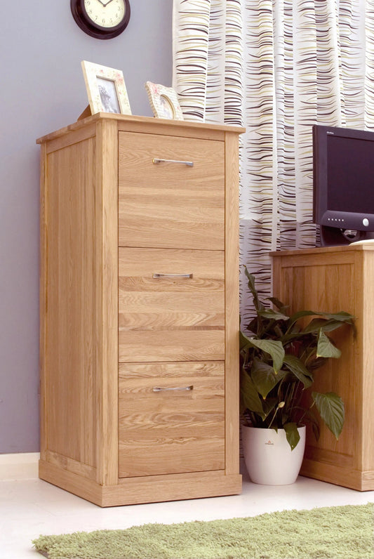 Wood Furniture UK - Shop Mobel Oak 3 Drawer Filing Cabinet - Oakavia