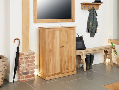 Wood Furniture UK - Shop Mobel Oak Large Shoe Cupboard - Oakavia