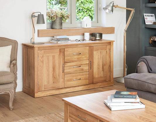 Wood Furniture UK - Shop Mobel Oak Large Sideboard - Oakavia