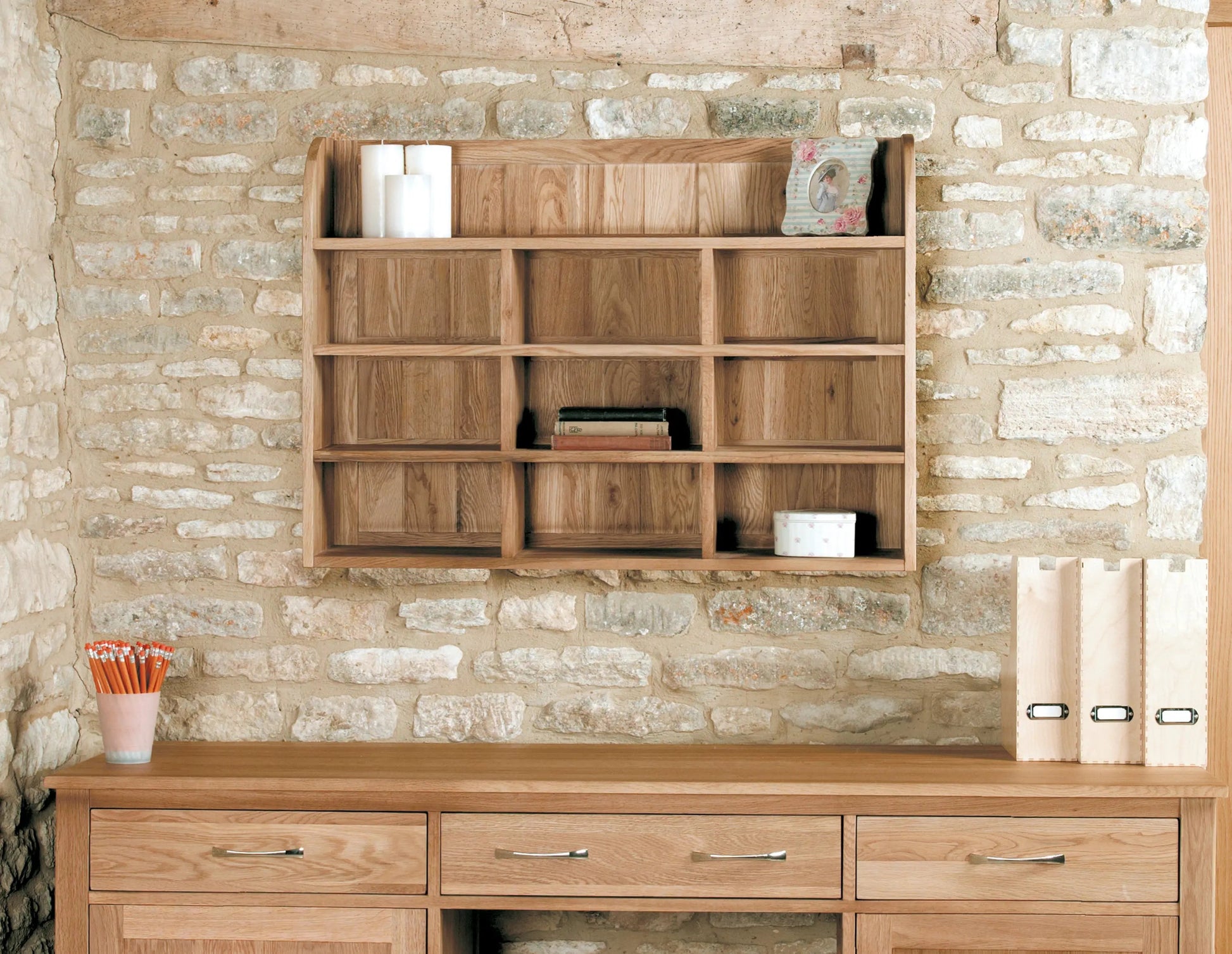 Wood Furniture UK - Shop Mobel Oak Reversible Wall Rack - Oakavia