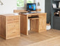 Wood Furniture UK - Shop Mobel Oak Single Pedestal Computer Desk - Oakavia