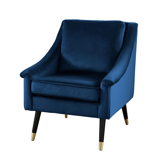 Mystique Blue Velvet Armchair - Oakavia