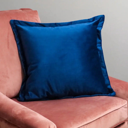 Navy Blue Velvet Cushion Cover - Oakavia