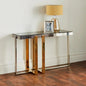 Nexus Gold and Silver Console Table - Oakavia