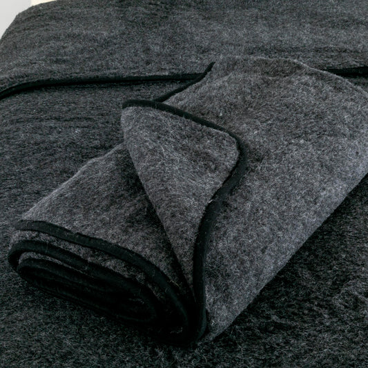 Merino Wool Blanket - 130 x 170cm Grey - Oakavia