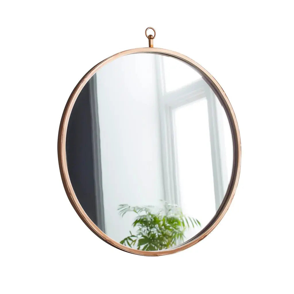 Pink Copper Round Mirror - Oakavia