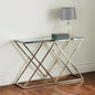 Pyramid Silver Console Table - Oakavia