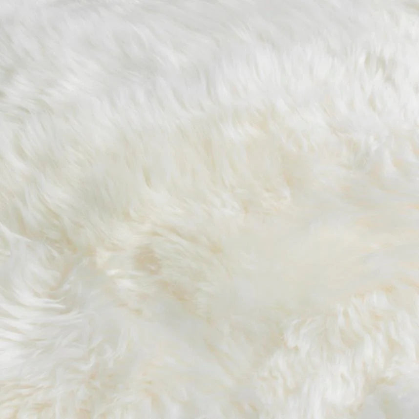 Natural White Square Sheepskin Chair Pad 35 x 35cm - Oakavia