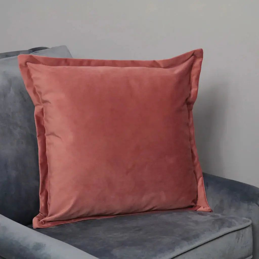 Rose Velvet Cushion - Feather Filled - Oakavia