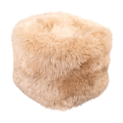 Cream Sheepskin Pouffe - Oakavia