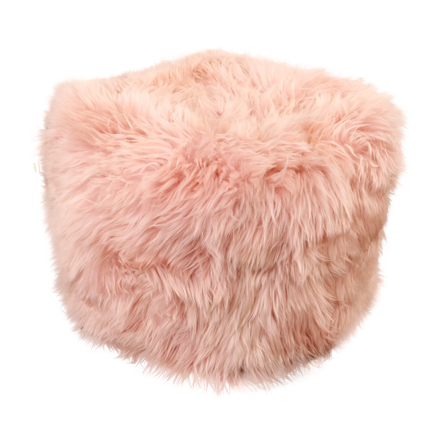 Pink Sheepskin Pouffe - Oakavia