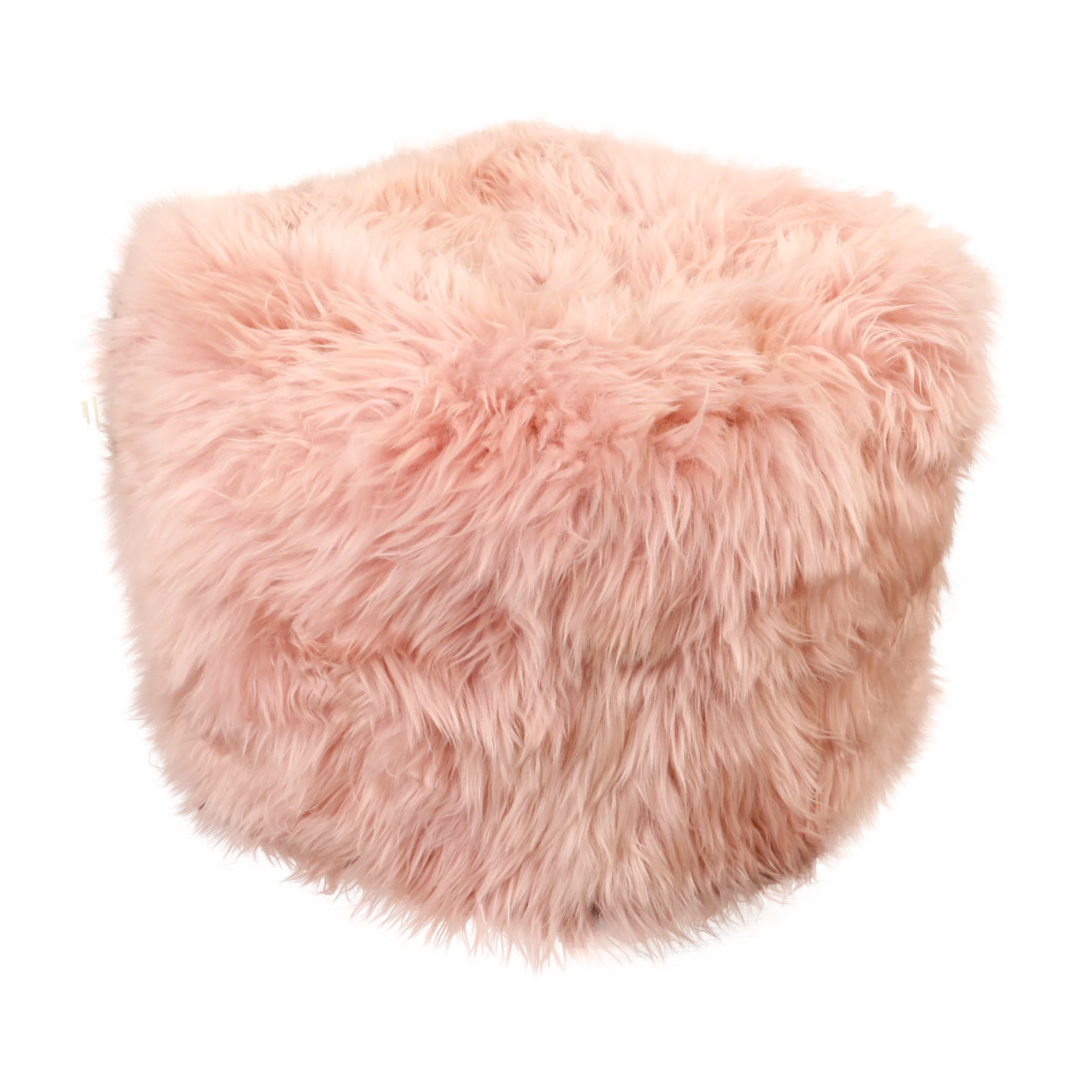 Pink Sheepskin Pouffe - Oakavia