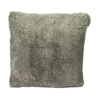 Grey Short Pile Sheepskin Cushion 45 X 45cm - Oakavia