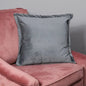 Snakeskin Textured Grey Velvet Cushion Cover - Oakavia