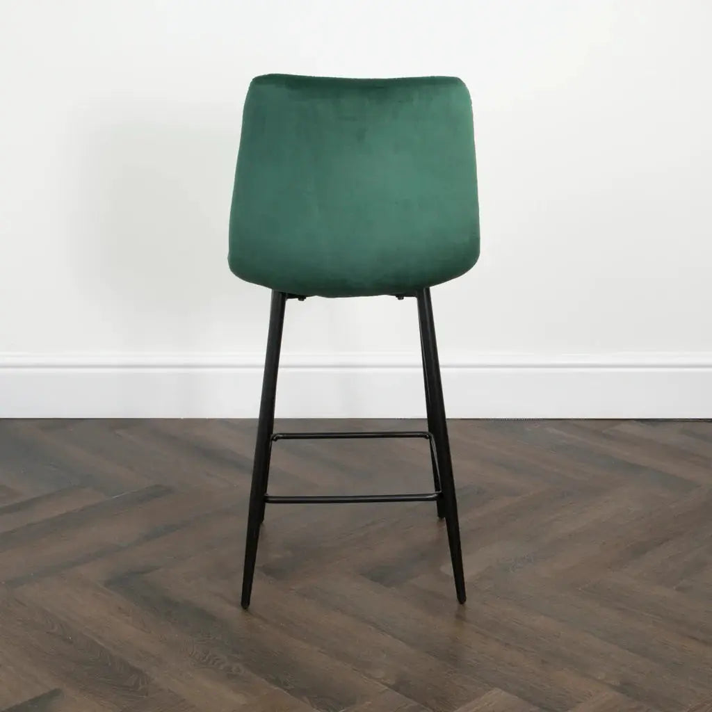 Squared Green Kitchen Bar Stool (set of 2) - Oakavia