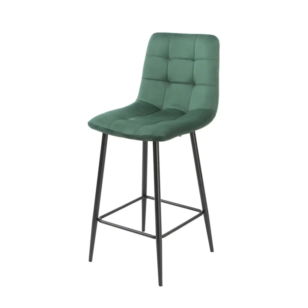 Squared Green Kitchen Bar Stool (set of 2) - Oakavia