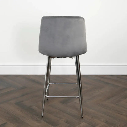 Squared Grey Kitchen Bar Stool (set of 2) - Oakavia