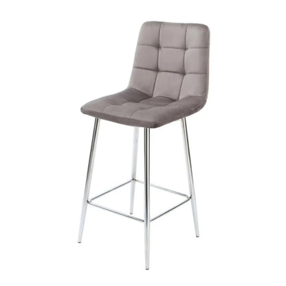 Squared Grey Kitchen Bar Stool (set of 2) - Oakavia