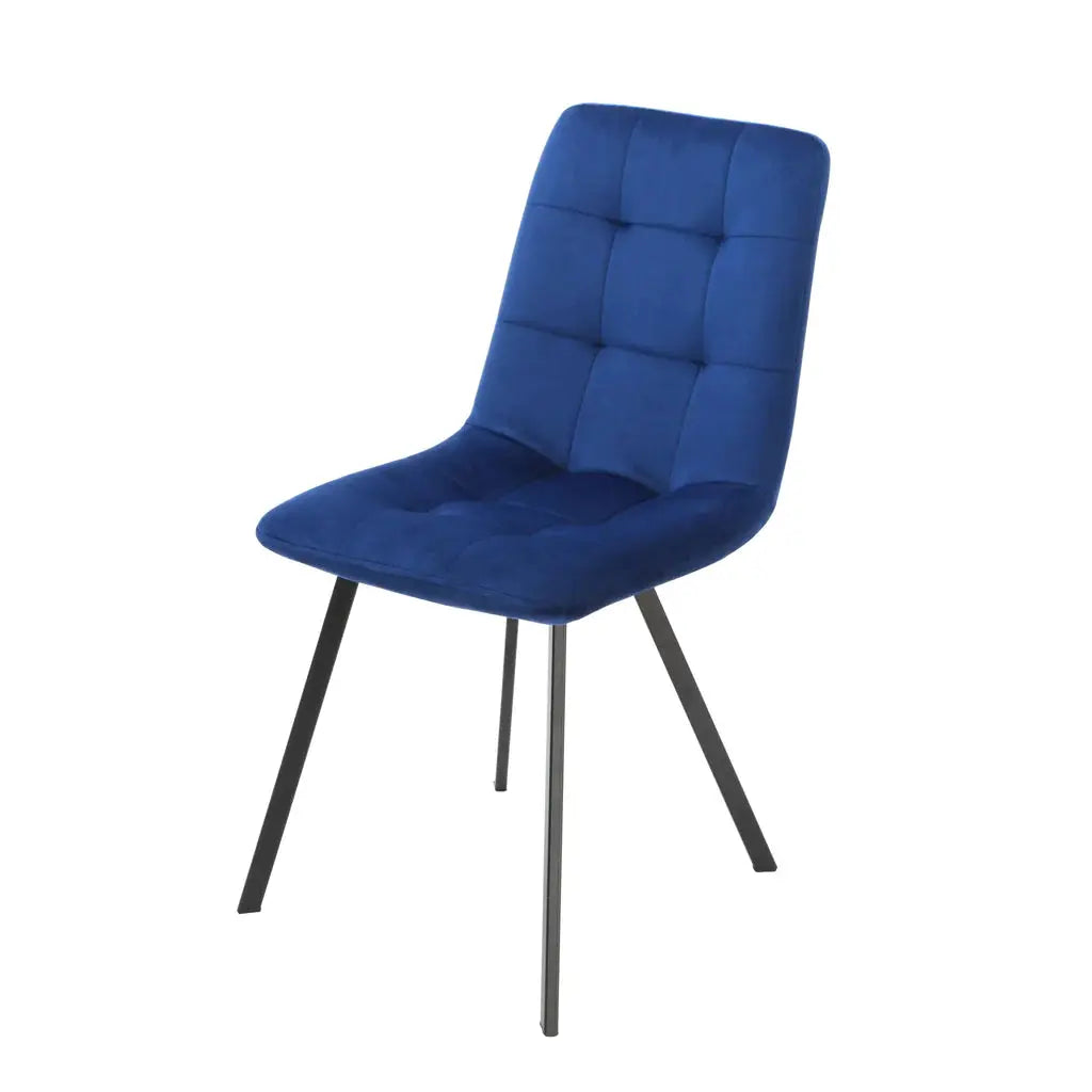 Squared Navy Blue Dining Chair (set of 2) - Oakavia