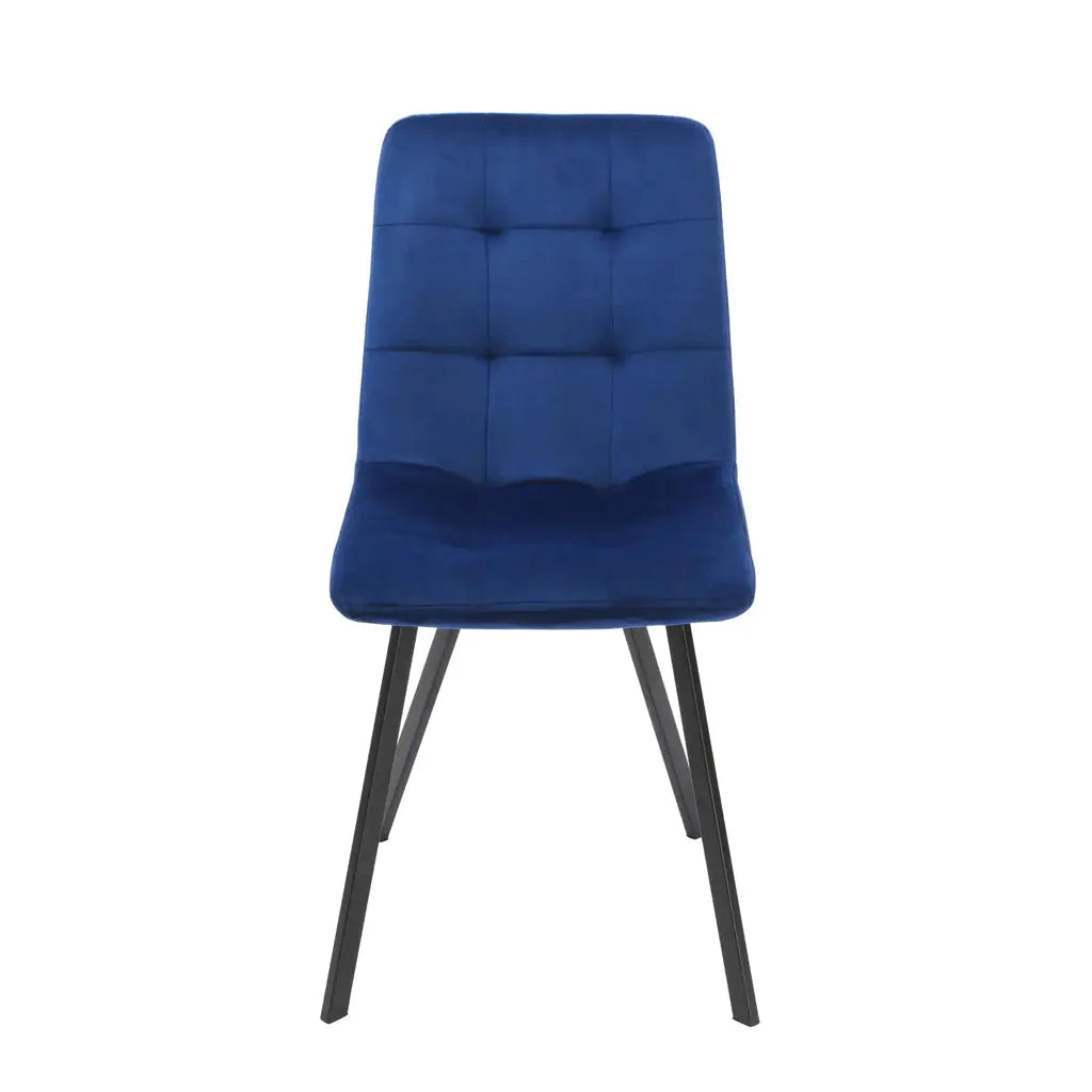 Squared Navy Blue Dining Chair (set of 2) - Oakavia