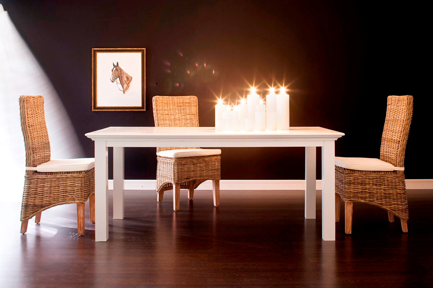 NovaSolo Halifax Classic White Dining Table - Oakavia