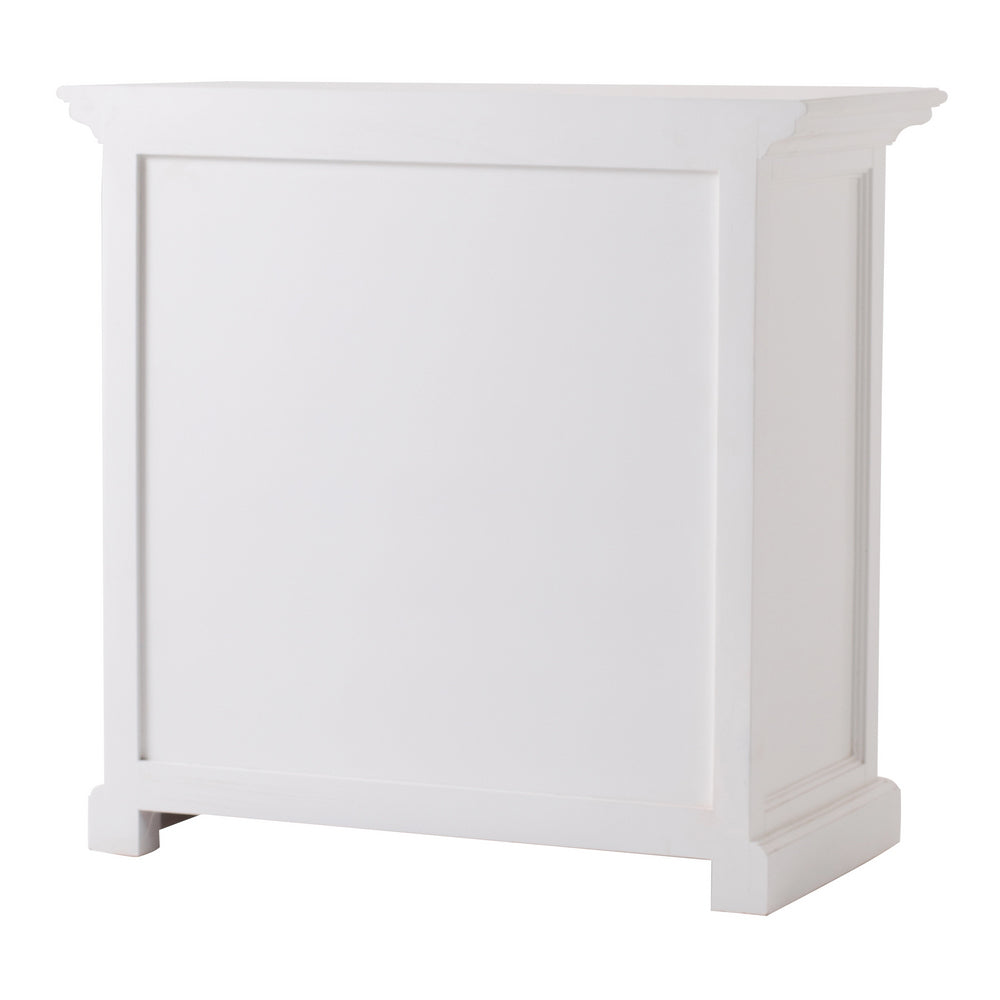 NovaSolo Halifax Grand Classic White Bedside Table with Shelves - Oakavia