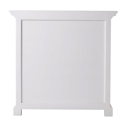 NovaSolo Halifax Grand Classic White Bedside Table with Shelves - Oakavia