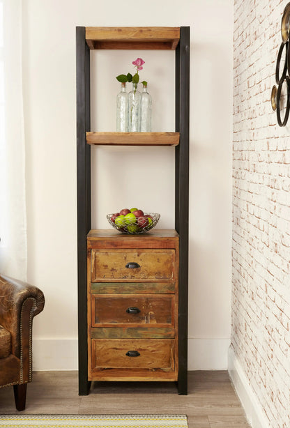 Wood Furniture UK - Shop Urban Chic Alcove Bookcase (with drawers) - Oakavia