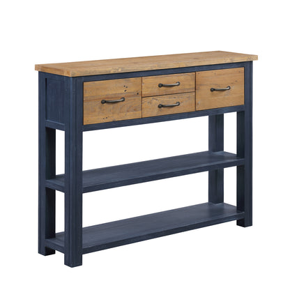 Splash of Blue - Low Bookcase / Console - oakavia