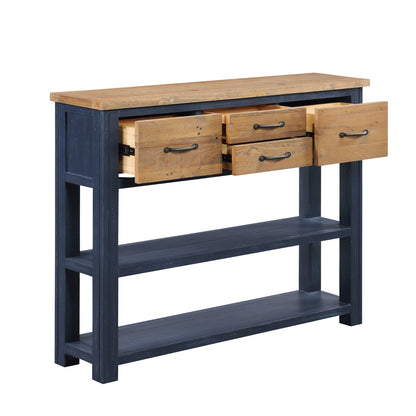 Splash of Blue - Low Bookcase / Console open