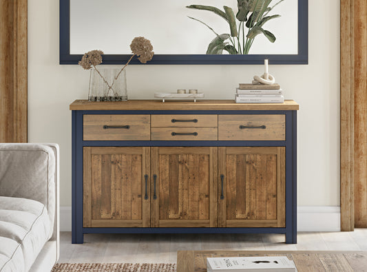 Splash of Blue - Sideboard 3 Door / 4 Drawer