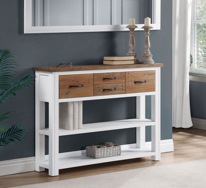 Splash of White - Low Bookcase / Console - Oakavia