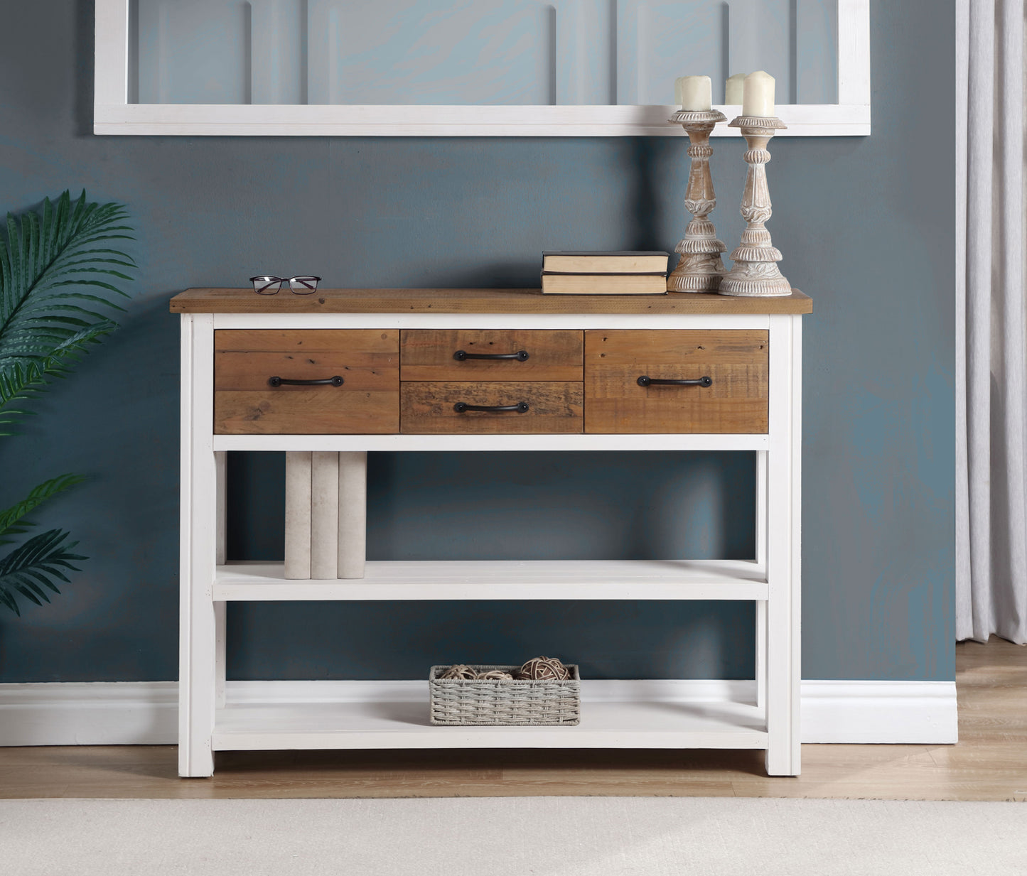 Splash of White - Low Bookcase / Console