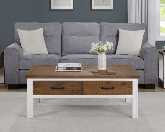 Splash of White - Coffee Table With Four Drawers - Oakavia