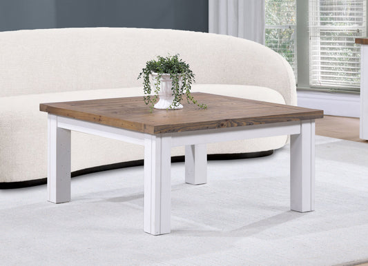 Splash of White - Low Square Coffee Table Baumhaus