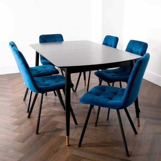 Walnut Cambridge Dining Table with 4 Chairs - Oakavia